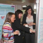 Whitaker Institute annual Research Day in the Hardiman Research Building. Coralie Mureau, Frances Carter and Susanne van Osch.